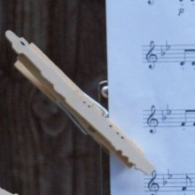clip de música para flauta, hecho a mano de madera maciza, flauta de regalo